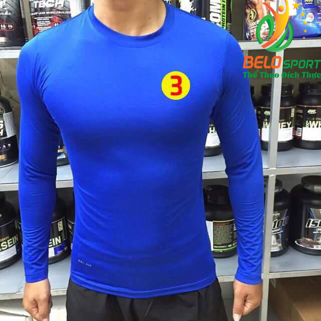 Áo Lót Body Bóng đá Cao Cấp Thun Thái Co Giãn 4 chiều Màu xanh dương nhạt Số 3