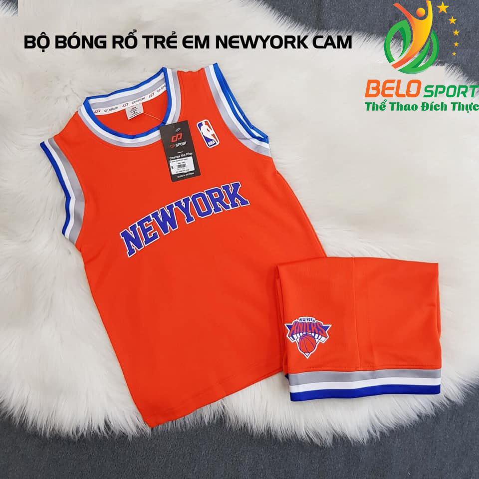 Áo bóng rổ trẻ em CLB NewYork cam giải NBA nhà nghề