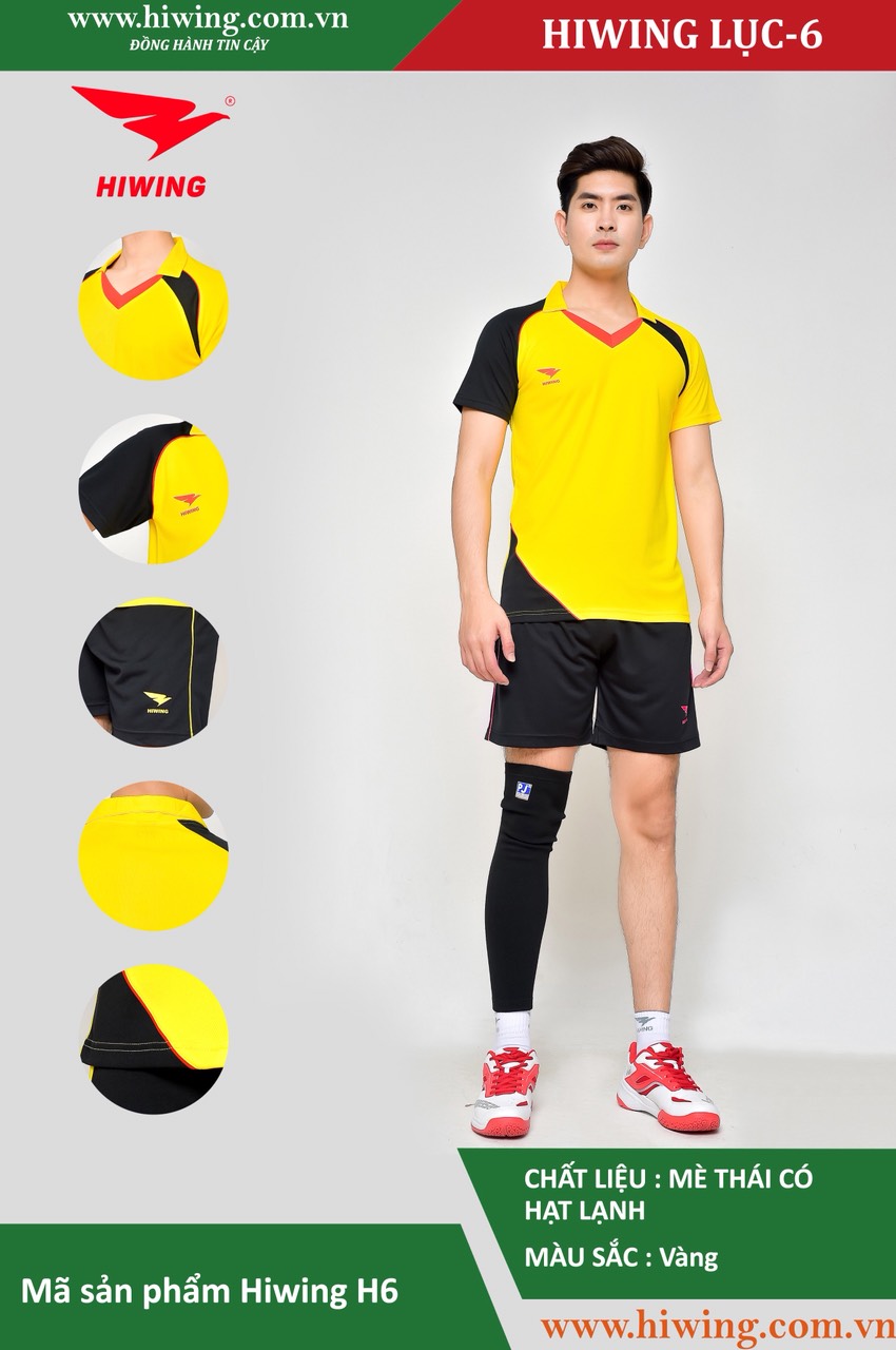 Áo bóng chuyền Nam Hiwing H6 màu Vàng