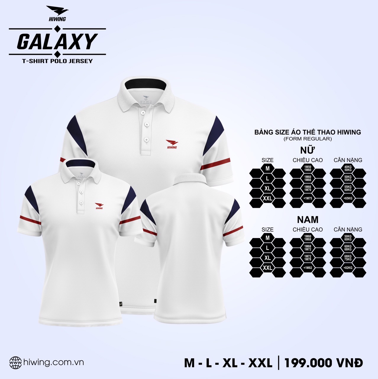 Áo cầu lông Nam Thể Thao Hiwing galaxy màu trắng