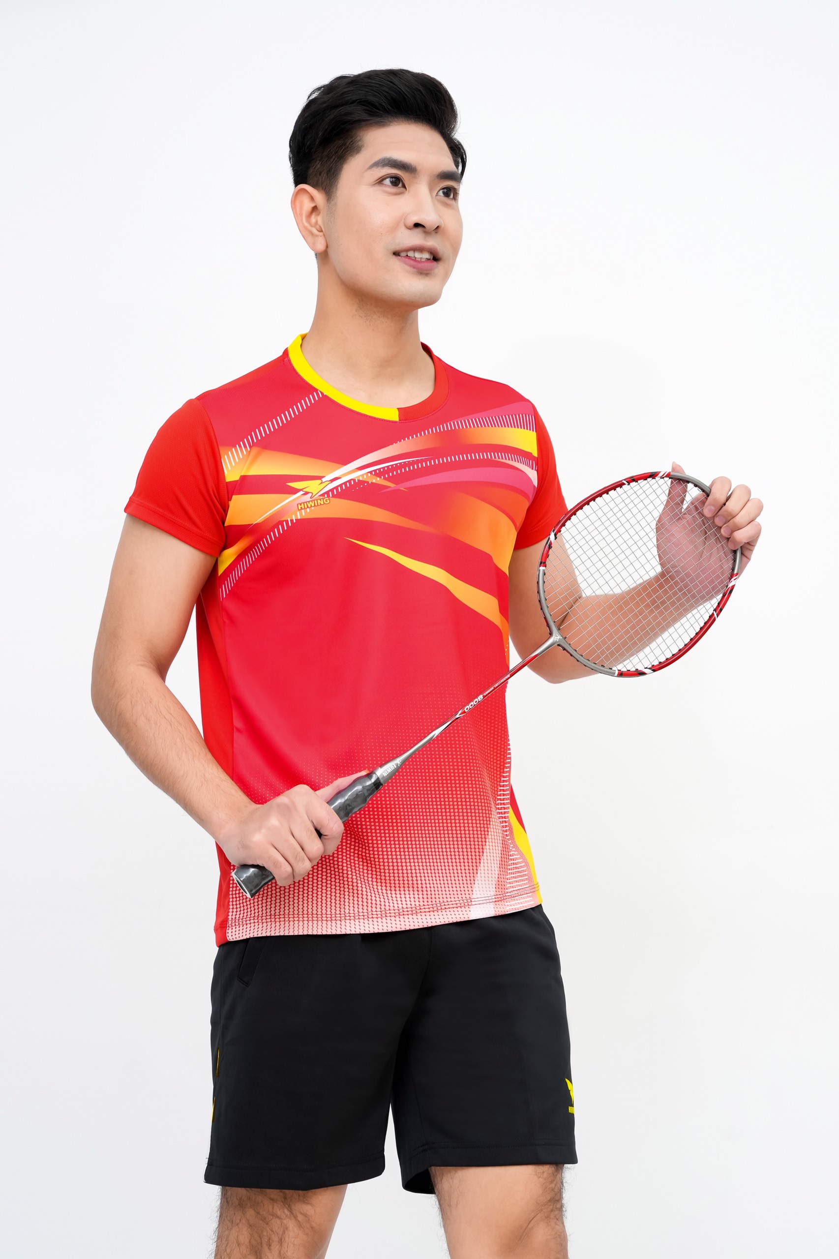 Áo Cầu Lông Hiwing HA1 nam màu Đỏ