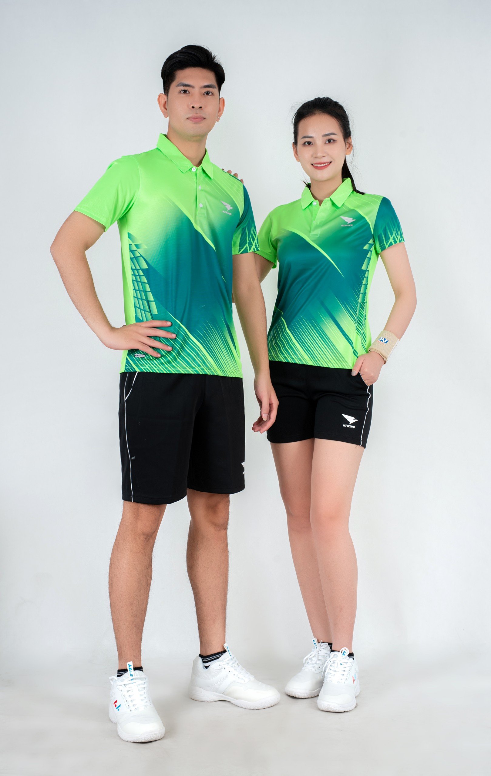 ÁO CẦU LÔNG NAM HIWING W7 MỚI NHẤT - MÀU XANH LÁ