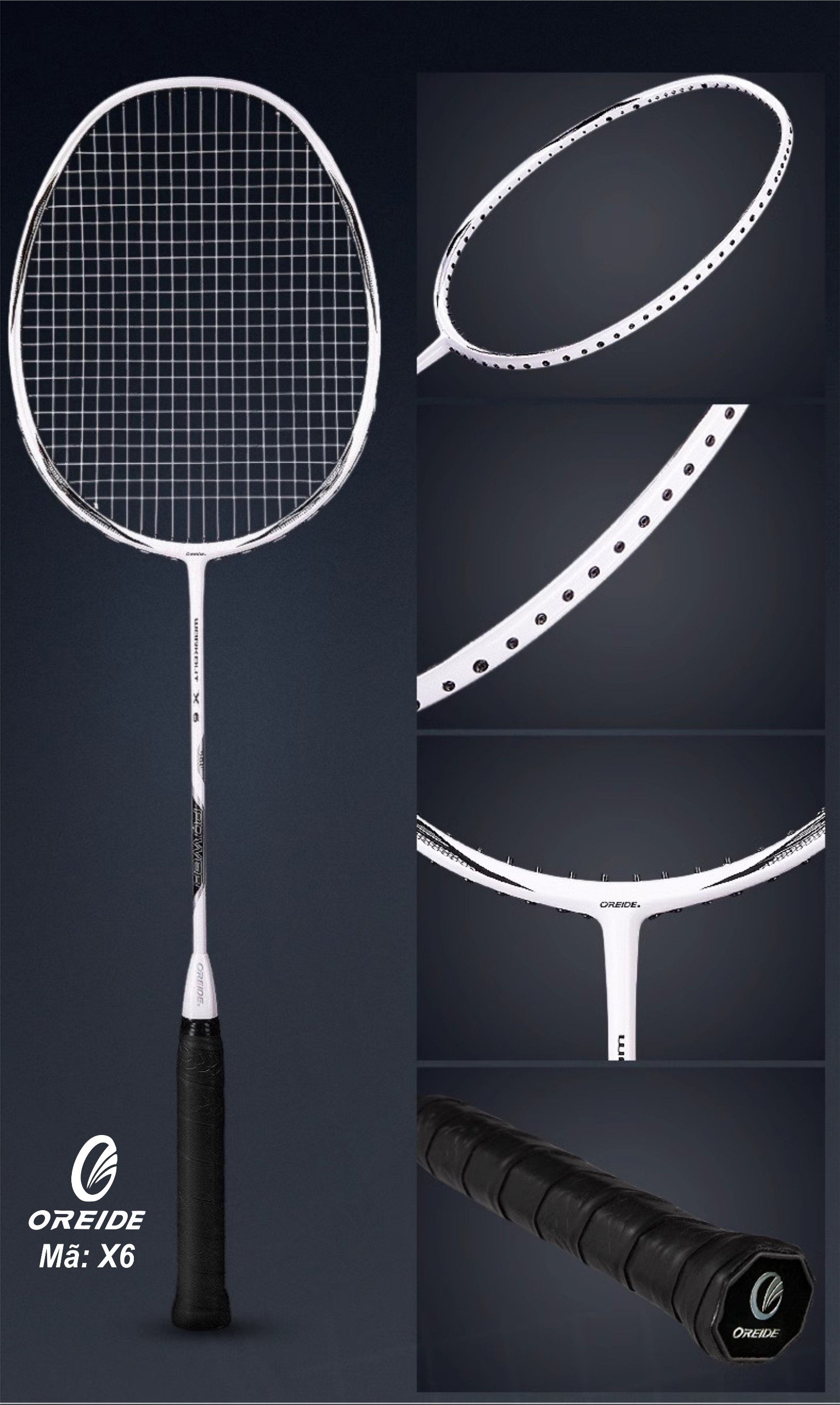 Vợt cầu lông Oreide X6 - Trắng