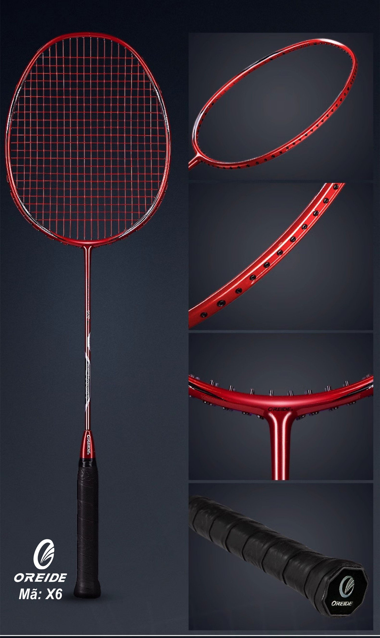 Vợt cầu lông Oreide X6 - Đỏ