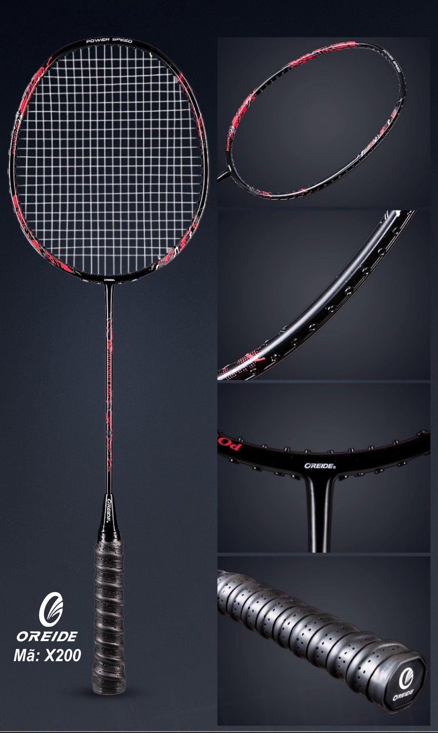 Vợt cầu lông Oreide X200 - Đỏ