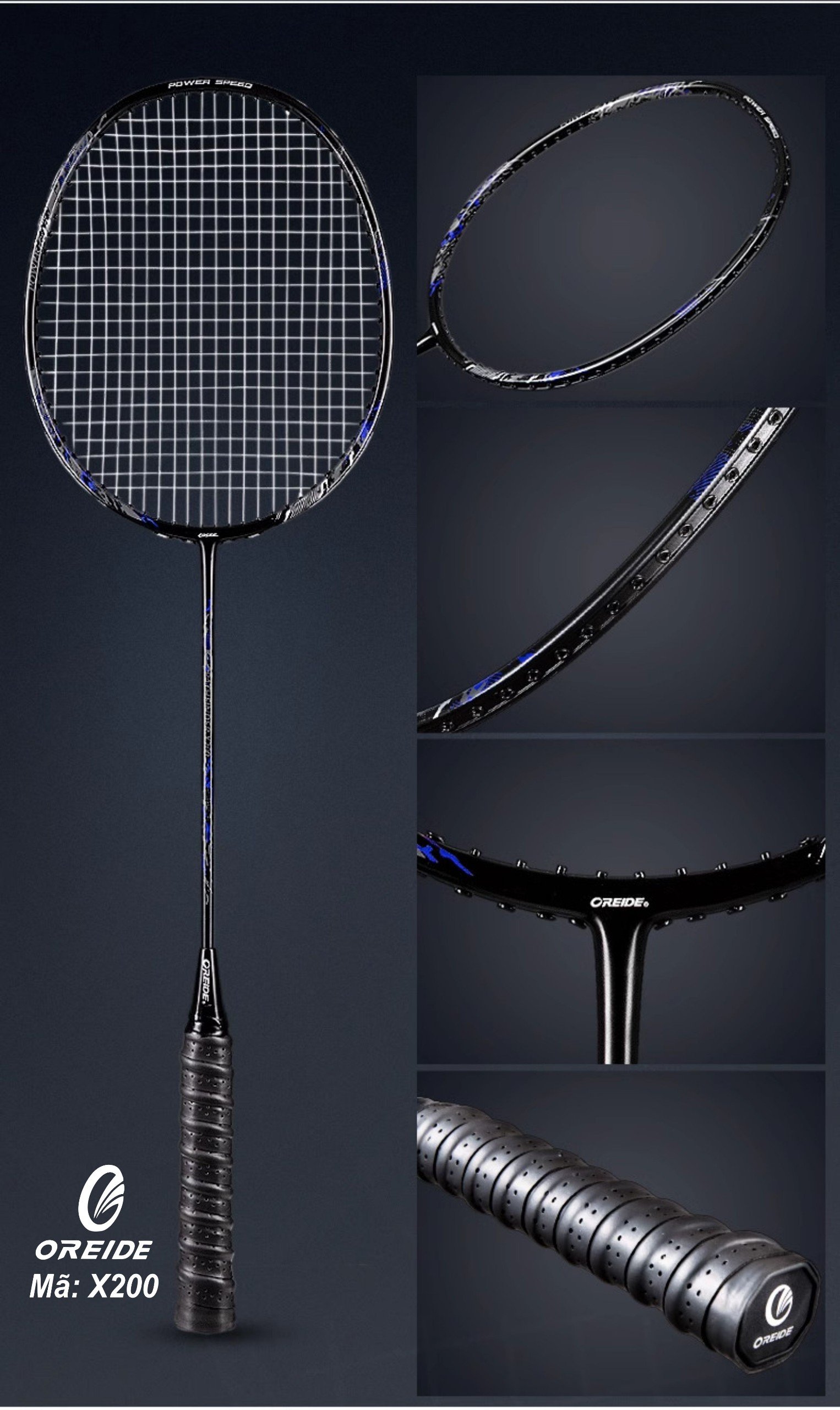 Vợt cầu lông Oreide X200 - Xanh Dương