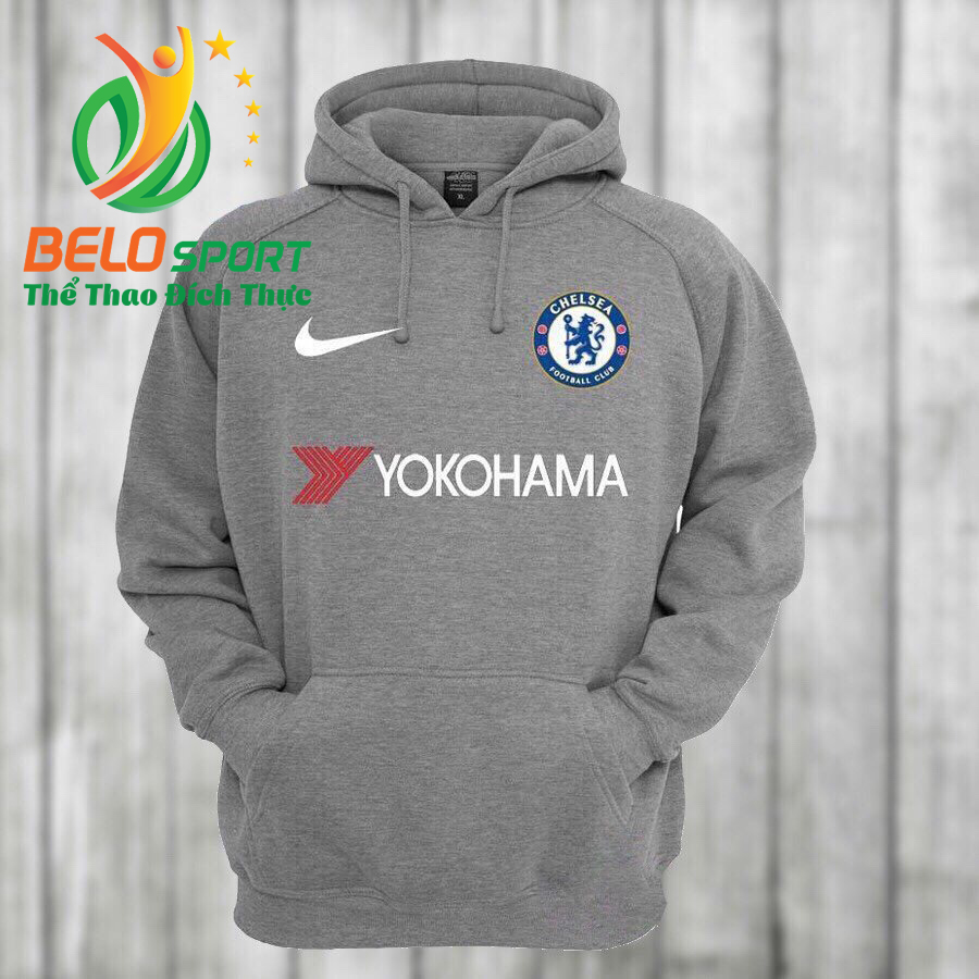 Áo khoác bóng đá chesea 2018 màu xám