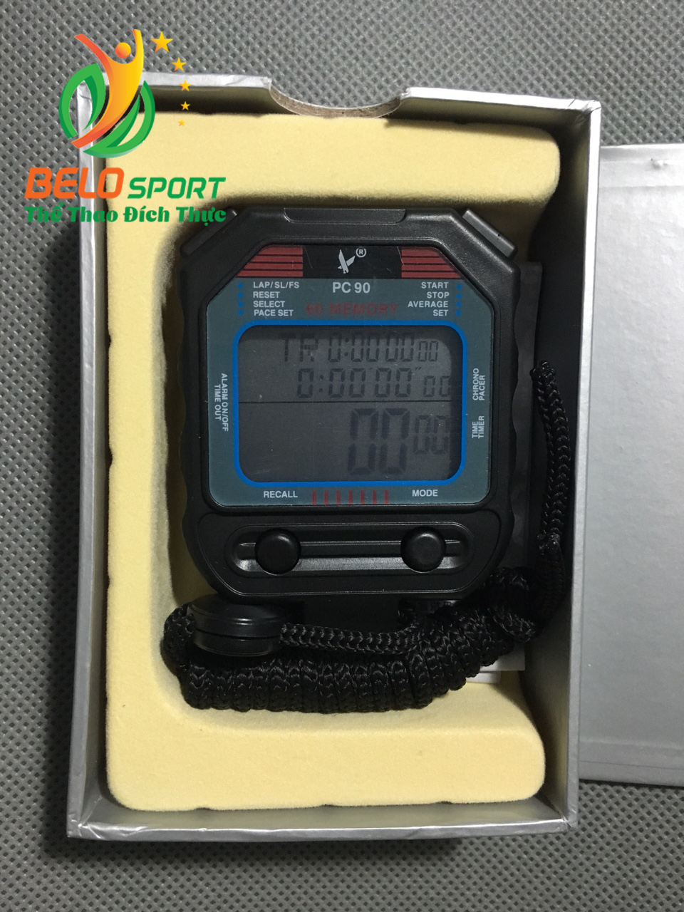 Đồng hồ bấm giây, bấm giờ thể thao 60 láp PC90 chính hãng giá rẻ nhất